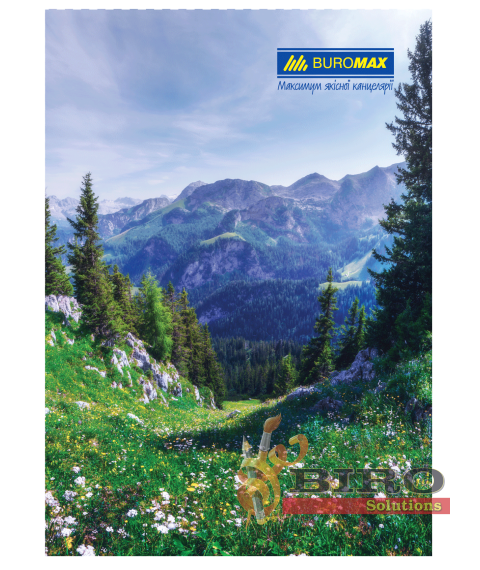 Registru A4 NATURA, 96 foi, pătrățele, cu copertă tare laminată BUROMAX