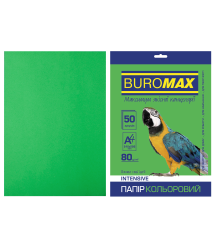 Hârtie colorată INTENSIVE, verde, A4, 80 g/m², 50 coli