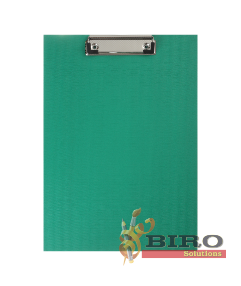 Clipboard A4 din PVC, simplu, verde BUROMAX
