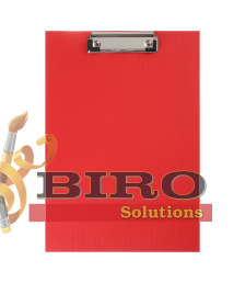 Clipboard A4 din PVC, simplu, roșu BUROMAX