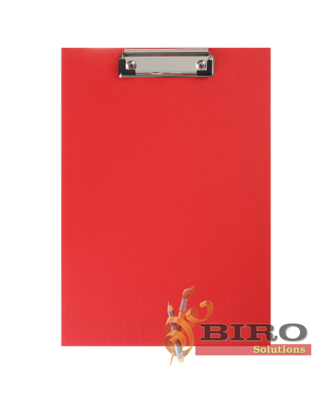 Clipboard A4 din PVC, simplu, roșu BUROMAX