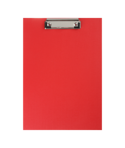 Clipboard A4 din PVC, simplu, roșu BUROMAX