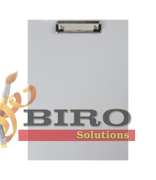 Clipboard A4 din PVC, simplu, gri BUROMAX