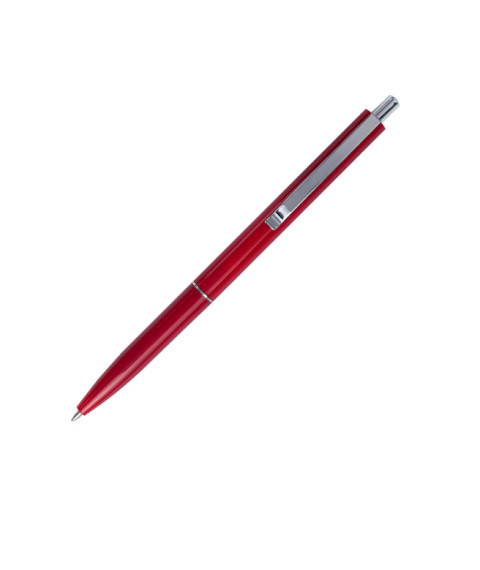 Pix cu buton BUROMAX COLOR 1 mm, corp roșu, cerneală albastră