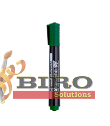 Marker permanent rezistent la apă, verde, 2–4 mm, bază alcoolică, BUROMAX