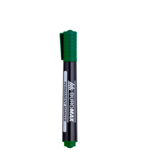 Marker permanent rezistent la apă, verde, 2–4 mm, bază alcoolică, BUROMAX Marker permanent rezistent la apă, verde, 2–4 mm, bază alcoolică, BUROMAX