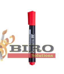 Marker permanent rezistent la apă, roșu , 2–4 mm, bază alcoolică, BUROMAX