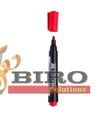 Marker permanent rezistent la apă, roșu , 2–4 mm, bază alcoolică, BUROMAX