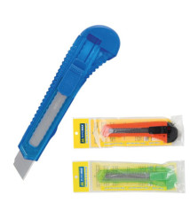 Cuțit de cancelarie JOBMAX, 18 mm, cu mecanism de fixare a lamei, carcasă din plastic