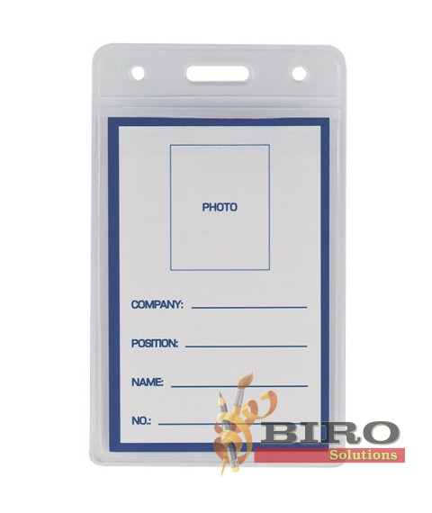 Ecuson vertical din plastic  65x109 mm Buromax