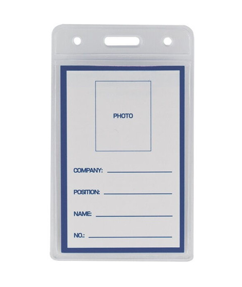 Ecuson vertical din plastic  65x109 mm Buromax