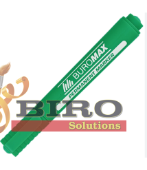 Marker permanent rezistent la apă, verde, 2–4 mm, bază alcoolică, BUROMAX
