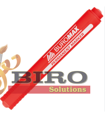 Marker permanent rezistent la apă, roșu , 2–4 mm, bază alcoolică, BUROMAX