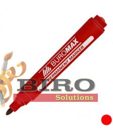 Marker permanent rezistent la apă, roșu , 2–4 mm, bază alcoolică, BUROMAX