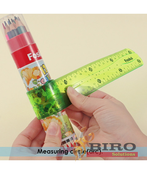Set geometric flexibil transparent din PVC, 4 piese, Foska BP77