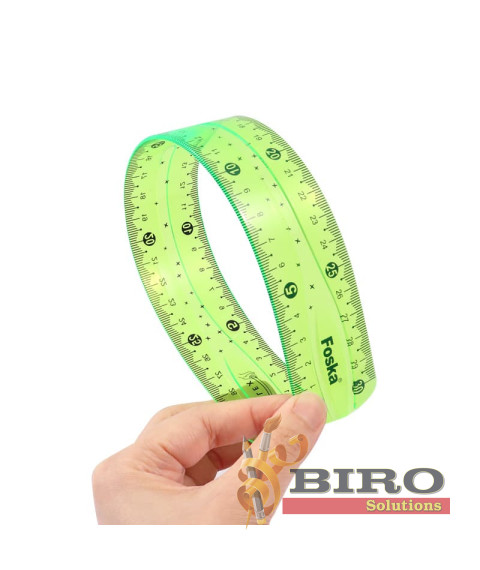 Set geometric flexibil transparent din PVC, 4 piese, Foska BP77