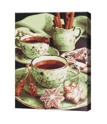 Turte cu mentă, 40x50 cm, pictură pe numere