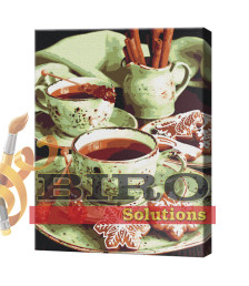 Turte cu mentă, 40x50 cm, pictură pe numere