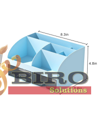 Organizator de birou pentru rechizite, albastru, 14,2 × 12 × 21,1 cm, Foska BS8005