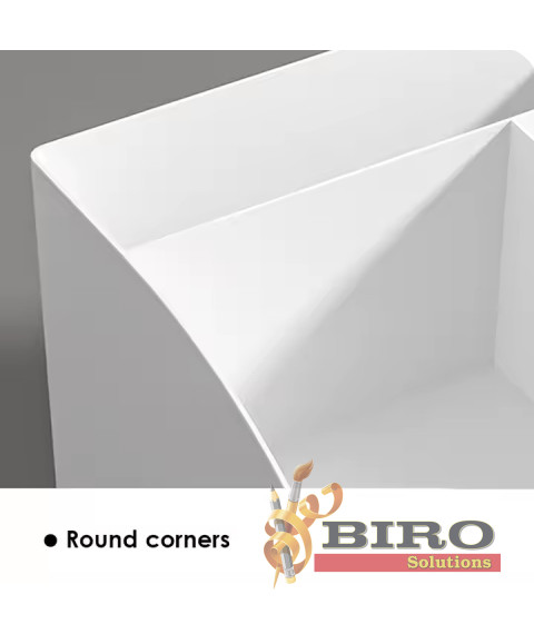 Organizator de birou pentru rechizite, alb, 14,2 × 12 × 21,1 cm, Foska BS8005