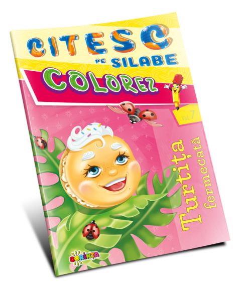 Citesc pe silabe. Colorez. Turtița fermecată (Vol. 7)