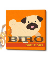 Pictura pe numere 20x20cm Mops