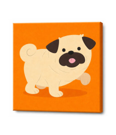 Pictura pe numere 20x20cm Mops