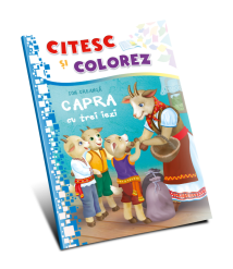 Citesc și colorez (pe silabe). Capra cu trei iezi