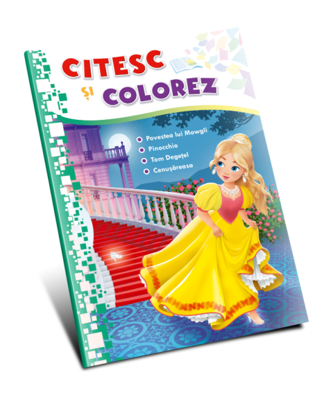 Citesc și colorez (pe silabe). Cenușăreasa