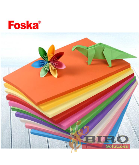 Hârtie colorată A4, 80 g/m², 10 culori, 250 foi, Foska CP6080-250