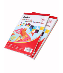Hârtie colorată A4, 80 g/m², 10 culori, 100 coli, Foska CP6080-100