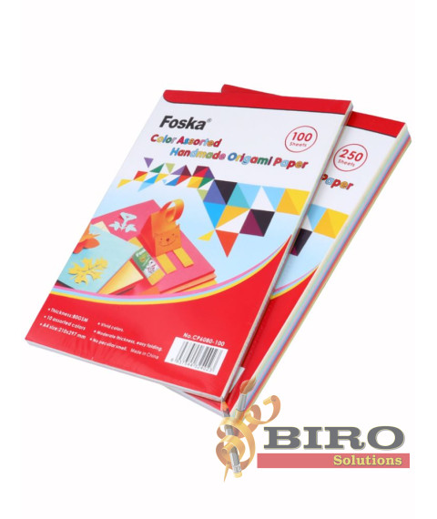 Hârtie colorată A4, 80 g/m², 10 culori, 250 foi, Foska CP6080-250