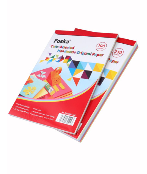 Hârtie colorată A4, 80 g/m², 10 culori, 250 foi, Foska CP6080-250