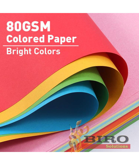 Hârtie colorată A4, 80 g/m², 10 culori, 250 foi, Foska CP6080-250