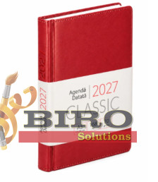 Agendă datată 2027 CLASSIC A5, 168 foi, roșie