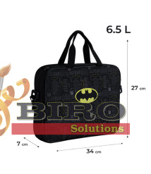 Geantă școlară textilă Kite A4, 1 compartiment, DC Batman DC25-589