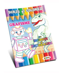 Grafisme cu Roboți și Dinozauri
