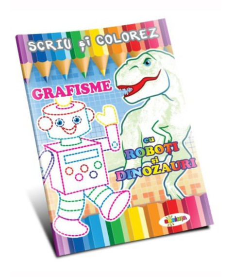 Grafisme cu Roboți și Dinozauri