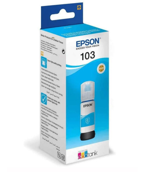 Cerneală Epson T00S24A Cyan EcoTank 103, 65 ml, pentru L1110 / L31xx / L32xx / L5xxx
