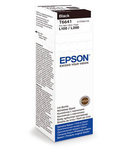 Cerneală Epson T66414A Black pentru L100/110/200/210/222/300/312/350/355, 70 ml