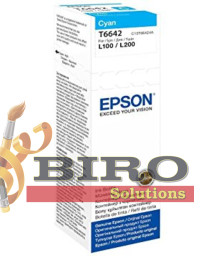 Cerneală Epson T66424A Cyan pentru L100/110/200/210/222/300/312/350/355, 70 ml