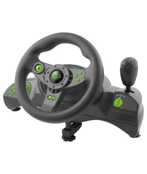 Wheel Esperanza NITRO EGW102, Vibration Force, 12 action buttons, Direction trigger, Digital paddles, Rotation 270 degrees, for PC/PSX/PS2/PS3, USB,