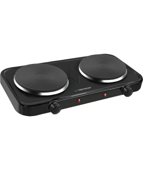Plită electrică dublă Esperanza COTOPAXI EKH010K, 2000W, 2 ochiuri, protecție la supraîncălzire 