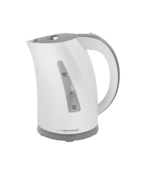 Fierbător de apă Esperanza AMAZON EKK022, 1.7L, 2200W, alb-gri 