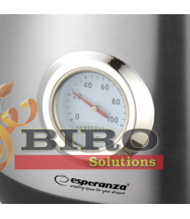 Kettle Esperanza THAMES EKK029 inox 1.7L, 2200W, cu termometru | Biro Solutions
