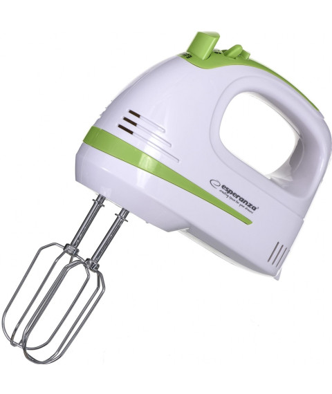 Mixer de mână Esperanza APPLE PIE EKM011, 400W – Viteze reglabile + Turbo, cârlige și teluri incluse
