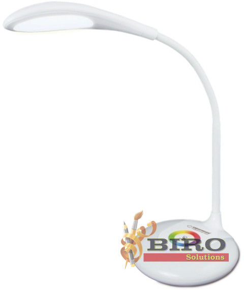 Lampă de birou Esperanza ALTAIR ELD102, albă – 16 LED-uri, lumină RGB, 3 trepte, 256 culori