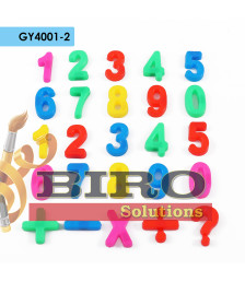 Set magnetic educativ cu cifre colorate pentru copii, Foska GY4001-2