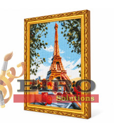Mozaic cu diamante 40x50 cm Paris primăvara