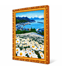 Mozaic cu diamante „Romanițe pe panta dealului”, 40 × 50 cm